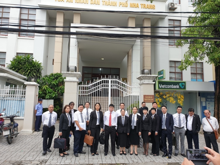Lawyers outside of the Court_ Source Facebook Tran Vu Hai
